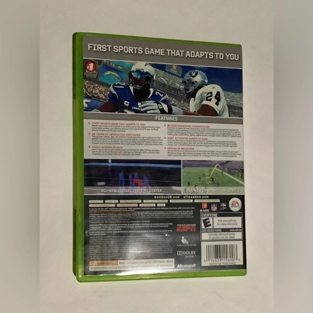 Madden NFL 09 Xbox 360 Game